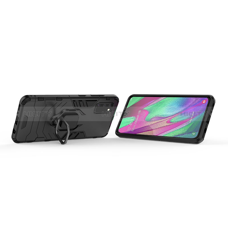 Coque Contour Silicone et Plastique Housse Etui Mat avec Magnetique Support Bague Anneau KC2 pour Samsung Galaxy A41 Plus