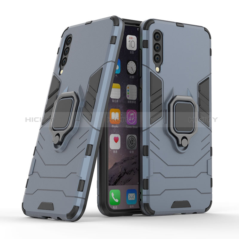 Coque Contour Silicone et Plastique Housse Etui Mat avec Magnetique Support Bague Anneau KC2 pour Samsung Galaxy A50S Plus