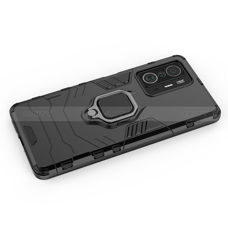 Coque Contour Silicone et Plastique Housse Etui Mat avec Magnetique Support Bague Anneau KC2 pour Xiaomi Mi 11T 5G Plus