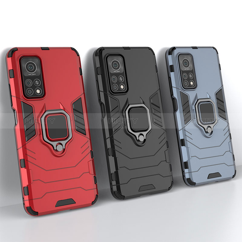 Coque Contour Silicone et Plastique Housse Etui Mat avec Magnetique Support Bague Anneau KC2 pour Xiaomi Redmi K30S 5G Plus