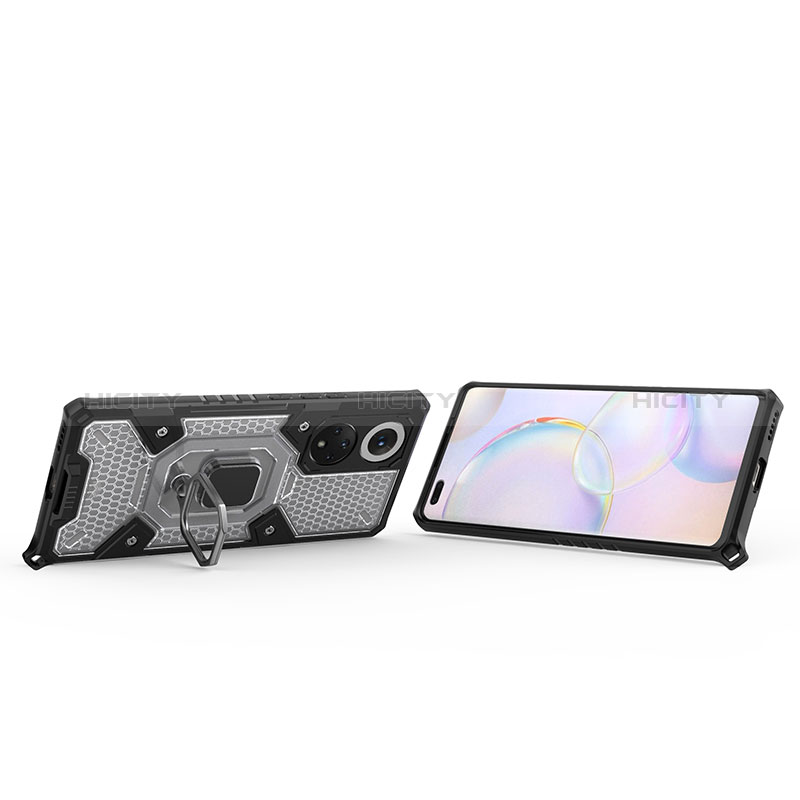 Coque Contour Silicone et Plastique Housse Etui Mat avec Magnetique Support Bague Anneau KC3 pour Huawei Nova 9 Pro Plus