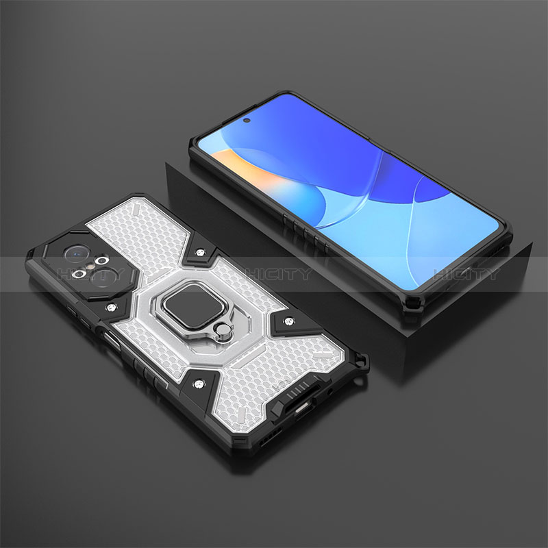 Coque Contour Silicone et Plastique Housse Etui Mat avec Magnetique Support Bague Anneau KC3 pour Huawei Nova 9 SE Plus