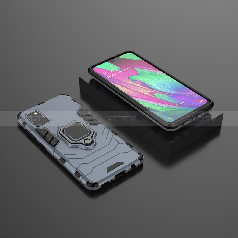 Coque Contour Silicone et Plastique Housse Etui Mat avec Magnetique Support Bague Anneau KC3 pour Samsung Galaxy A41 Plus