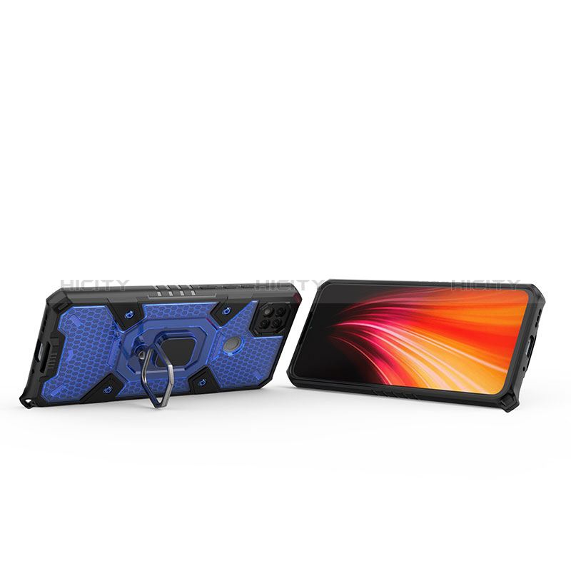 Coque Contour Silicone et Plastique Housse Etui Mat avec Magnetique Support Bague Anneau KC3 pour Xiaomi Redmi 9 Activ Plus