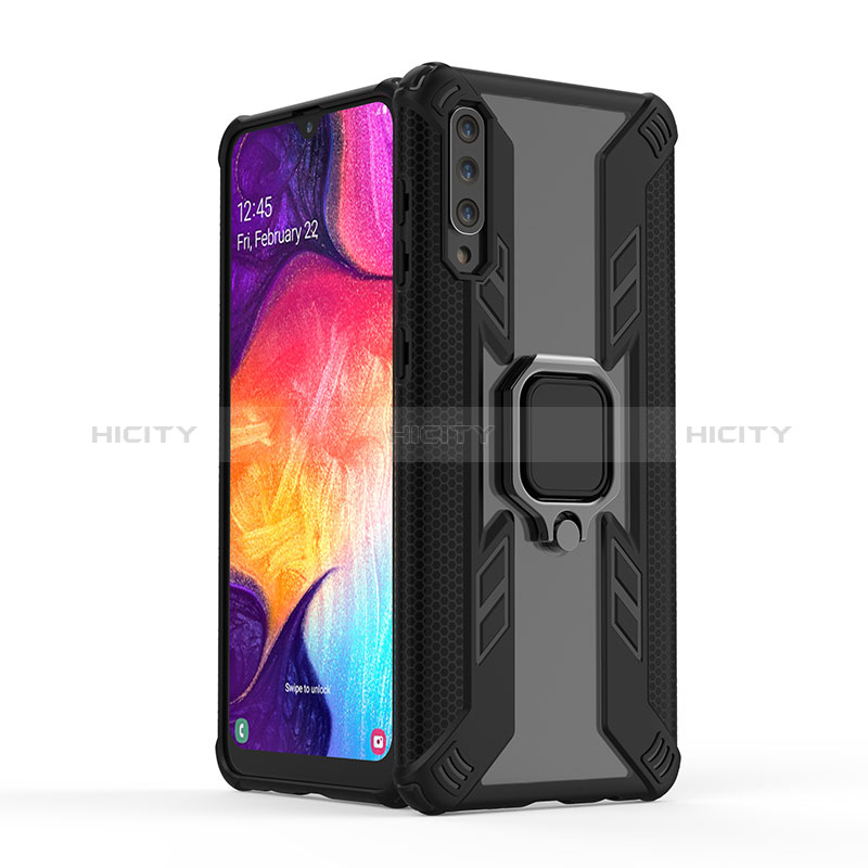 Coque Contour Silicone et Plastique Housse Etui Mat avec Magnetique Support Bague Anneau KC4 pour Samsung Galaxy A30S Plus