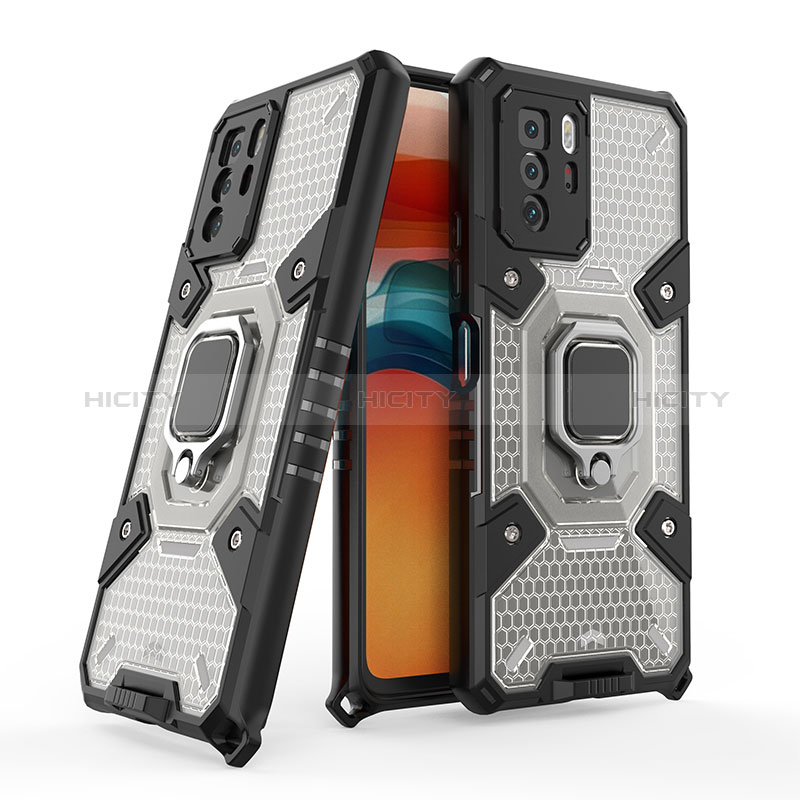 Coque Contour Silicone et Plastique Housse Etui Mat avec Magnetique Support Bague Anneau KC4 pour Xiaomi Poco X3 GT 5G Plus