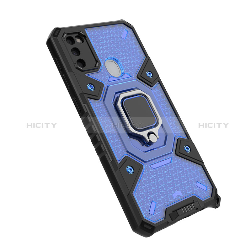 Coque Contour Silicone et Plastique Housse Etui Mat avec Magnetique Support Bague Anneau KC8 pour Samsung Galaxy M30s Plus