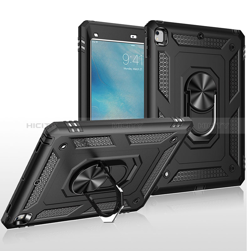 Coque Contour Silicone et Plastique Housse Etui Mat avec Magnetique Support Bague Anneau MQ1 pour Apple iPad Air Plus