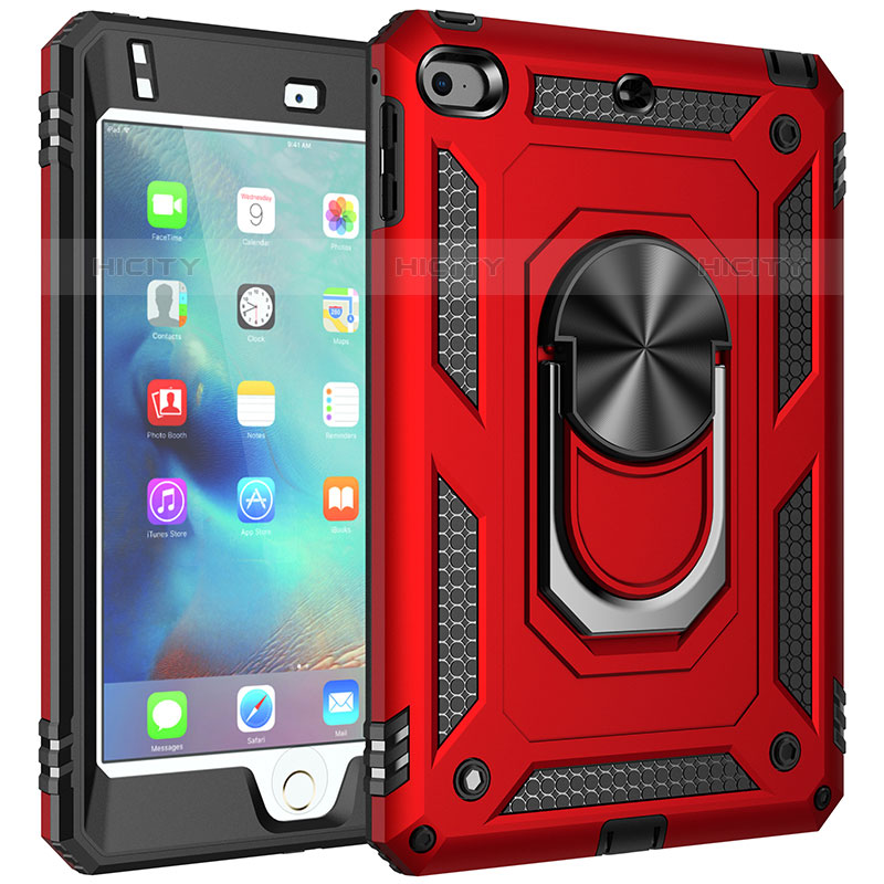 Coque Contour Silicone et Plastique Housse Etui Mat avec Magnetique Support Bague Anneau MQ1 pour Apple iPad Mini 5 (2019) Plus