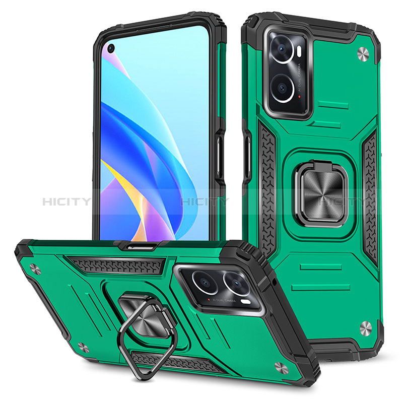 Coque Contour Silicone et Plastique Housse Etui Mat avec Magnetique Support Bague Anneau MQ1 pour Oppo A36 Plus