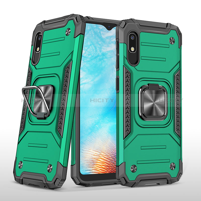 Coque Contour Silicone et Plastique Housse Etui Mat avec Magnetique Support Bague Anneau MQ1 pour Samsung Galaxy A10e Plus