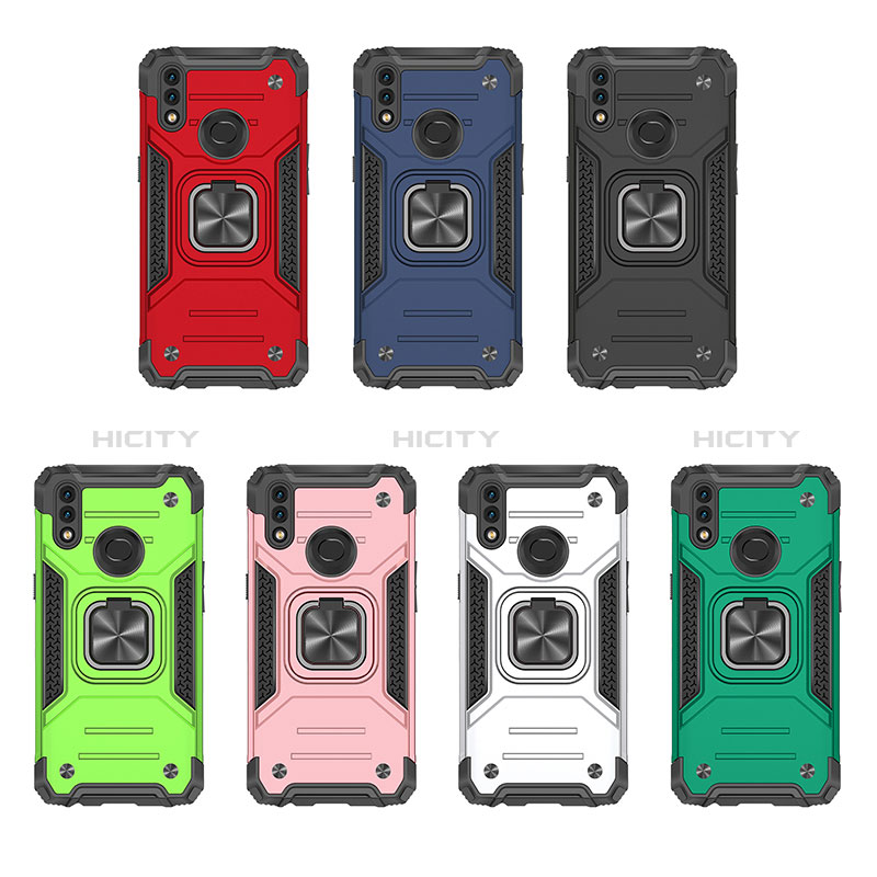 Coque Contour Silicone et Plastique Housse Etui Mat avec Magnetique Support Bague Anneau MQ1 pour Samsung Galaxy A10s Plus