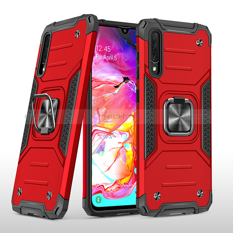 Coque Contour Silicone et Plastique Housse Etui Mat avec Magnetique Support Bague Anneau MQ1 pour Samsung Galaxy A70 Plus