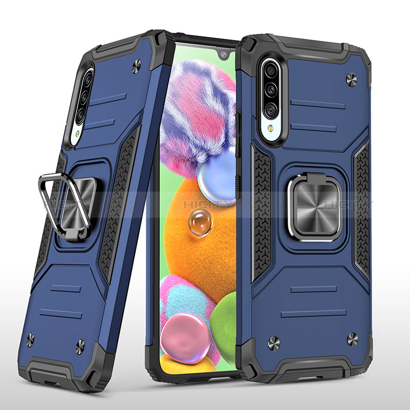 Coque Contour Silicone et Plastique Housse Etui Mat avec Magnetique Support Bague Anneau MQ1 pour Samsung Galaxy A90 5G Plus