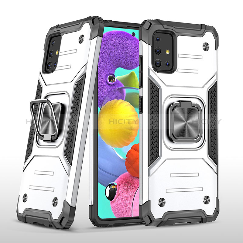 Coque Contour Silicone et Plastique Housse Etui Mat avec Magnetique Support Bague Anneau MQ1 pour Samsung Galaxy M40S Plus