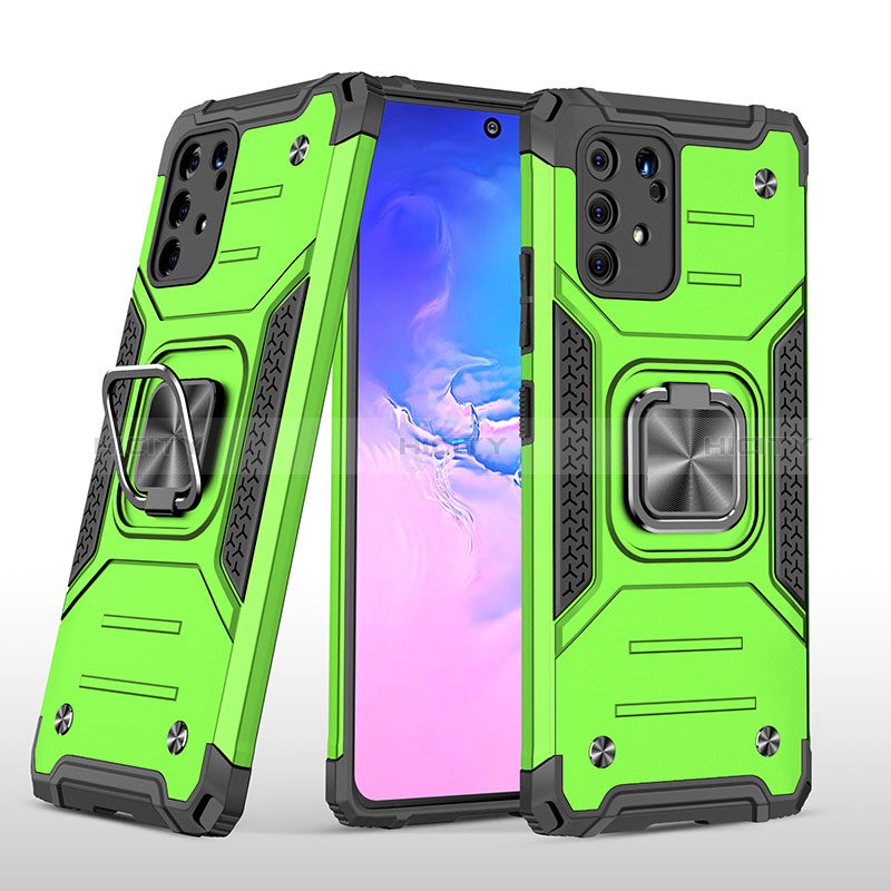 Coque Contour Silicone et Plastique Housse Etui Mat avec Magnetique Support Bague Anneau MQ1 pour Samsung Galaxy M80S Plus