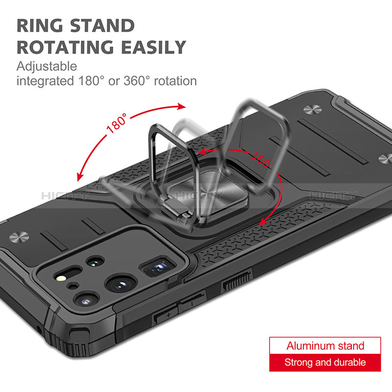 Coque Contour Silicone et Plastique Housse Etui Mat avec Magnetique Support Bague Anneau MQ1 pour Samsung Galaxy S20 Ultra Plus