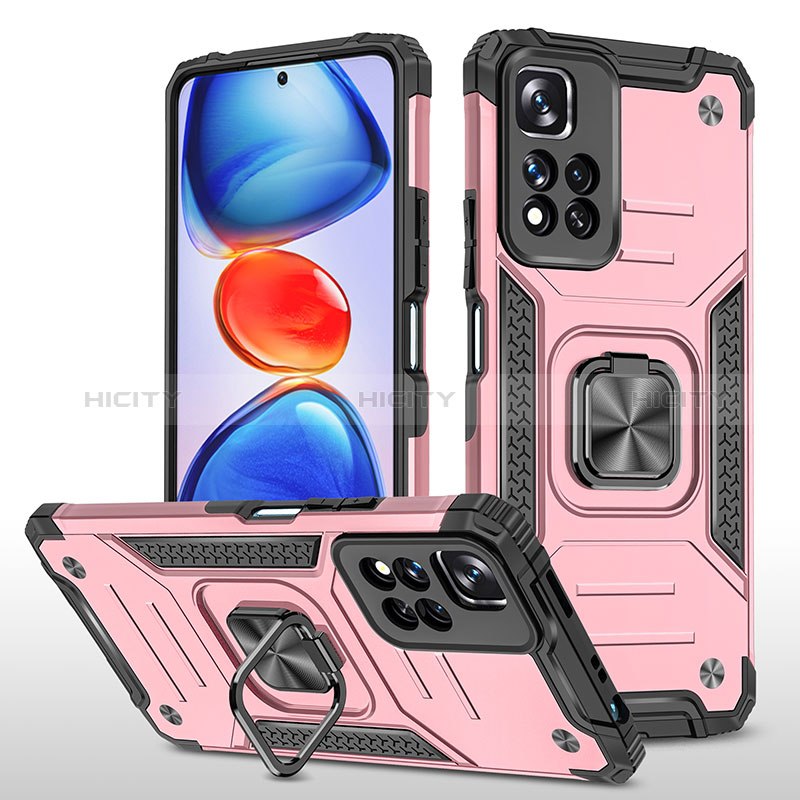 Coque Contour Silicone et Plastique Housse Etui Mat avec Magnetique Support Bague Anneau MQ1 pour Xiaomi Mi 11i 5G (2022) Plus