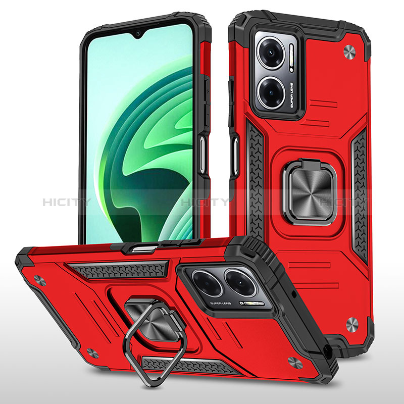 Coque Contour Silicone et Plastique Housse Etui Mat avec Magnetique Support Bague Anneau MQ1 pour Xiaomi Redmi Note 11E 5G Plus