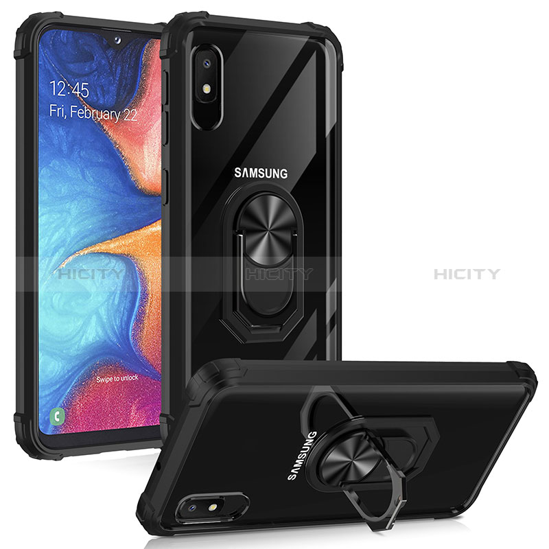 Coque Contour Silicone et Plastique Housse Etui Mat avec Magnetique Support Bague Anneau MQ2 pour Samsung Galaxy A10e Plus