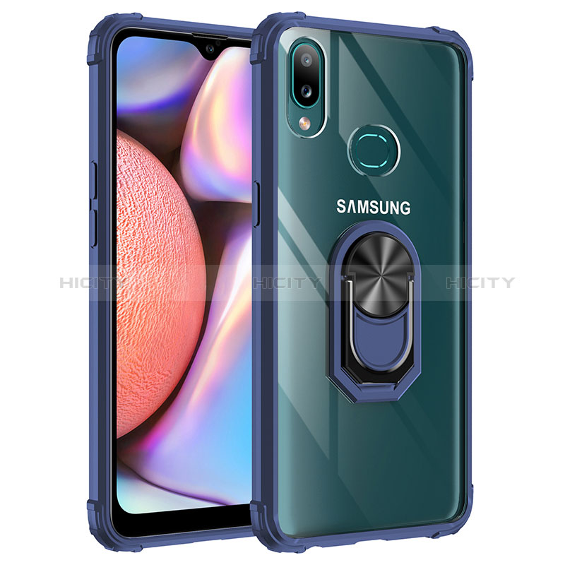 Coque Contour Silicone et Plastique Housse Etui Mat avec Magnetique Support Bague Anneau MQ2 pour Samsung Galaxy A10s Plus