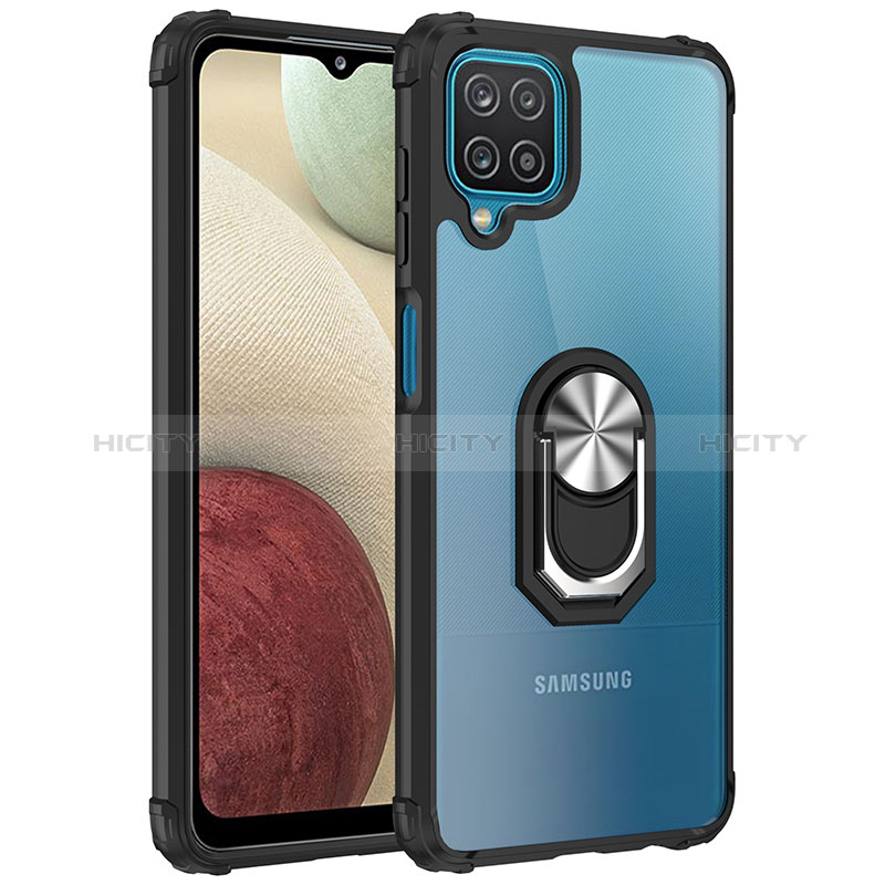 Coque Contour Silicone et Plastique Housse Etui Mat avec Magnetique Support Bague Anneau MQ2 pour Samsung Galaxy A12 5G Plus