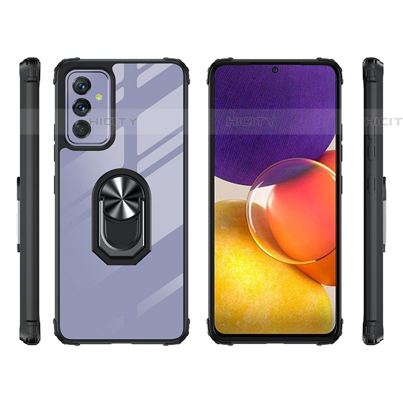 Coque Contour Silicone et Plastique Housse Etui Mat avec Magnetique Support Bague Anneau MQ2 pour Samsung Galaxy A24 4G Plus