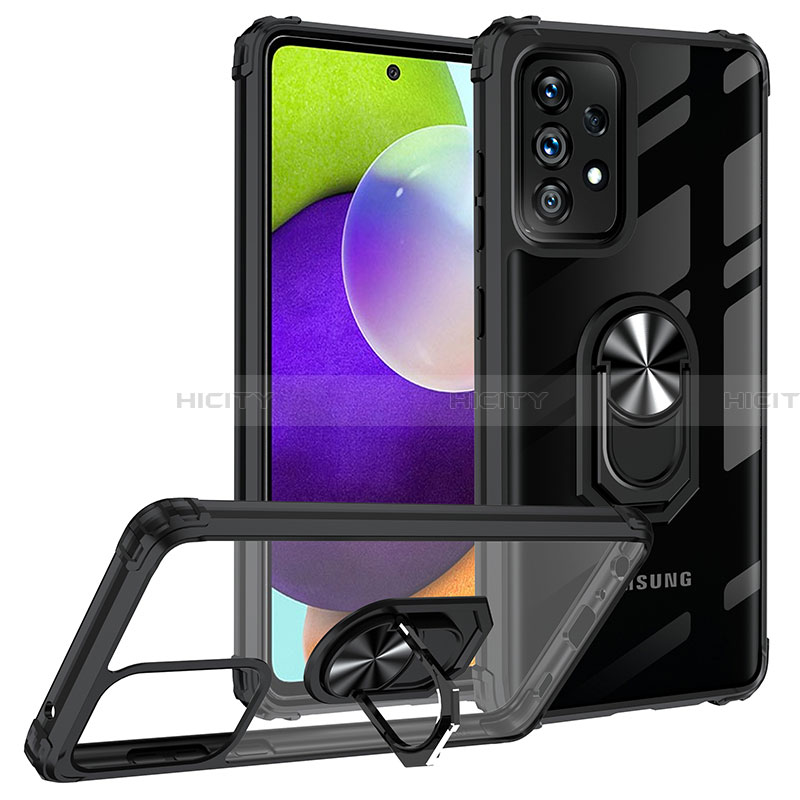 Coque Contour Silicone et Plastique Housse Etui Mat avec Magnetique Support Bague Anneau MQ2 pour Samsung Galaxy A32 4G Plus