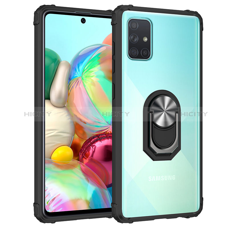 Coque Contour Silicone et Plastique Housse Etui Mat avec Magnetique Support Bague Anneau MQ2 pour Samsung Galaxy A51 5G Plus