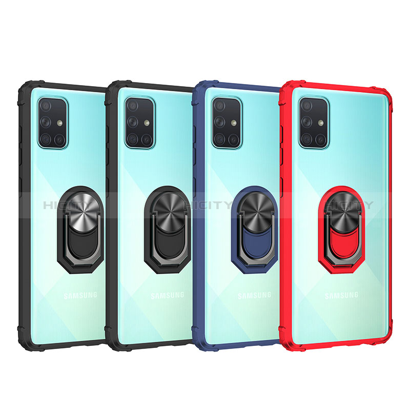 Coque Contour Silicone et Plastique Housse Etui Mat avec Magnetique Support Bague Anneau MQ2 pour Samsung Galaxy A51 5G Plus