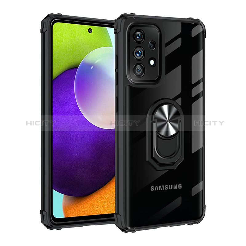 Coque Contour Silicone et Plastique Housse Etui Mat avec Magnetique Support Bague Anneau MQ2 pour Samsung Galaxy A52s 5G Plus