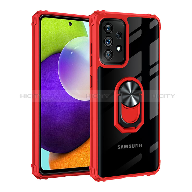 Coque Contour Silicone et Plastique Housse Etui Mat avec Magnetique Support Bague Anneau MQ2 pour Samsung Galaxy A52s 5G Plus