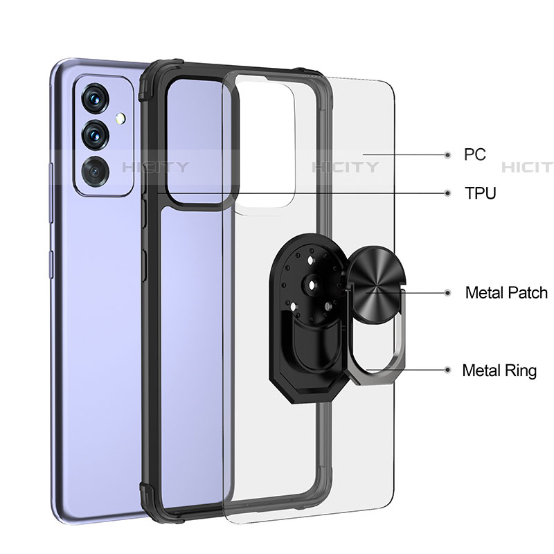 Coque Contour Silicone et Plastique Housse Etui Mat avec Magnetique Support Bague Anneau MQ2 pour Samsung Galaxy A54 5G Plus