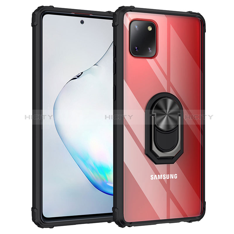 Coque Contour Silicone et Plastique Housse Etui Mat avec Magnetique Support Bague Anneau MQ2 pour Samsung Galaxy A81 Plus