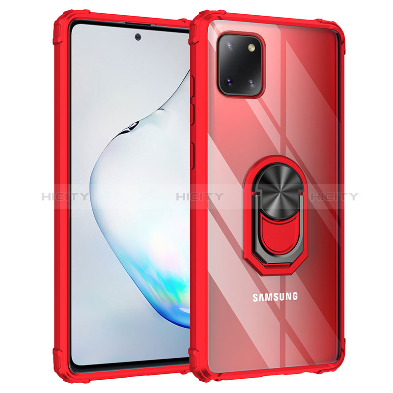 Coque Contour Silicone et Plastique Housse Etui Mat avec Magnetique Support Bague Anneau MQ2 pour Samsung Galaxy A81 Plus