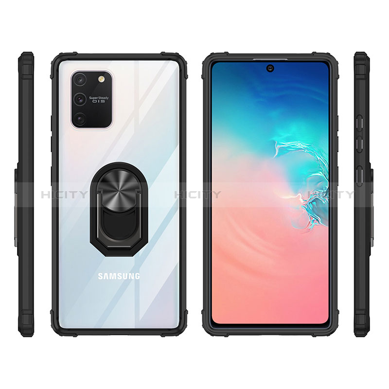 Coque Contour Silicone et Plastique Housse Etui Mat avec Magnetique Support Bague Anneau MQ2 pour Samsung Galaxy M80S Plus