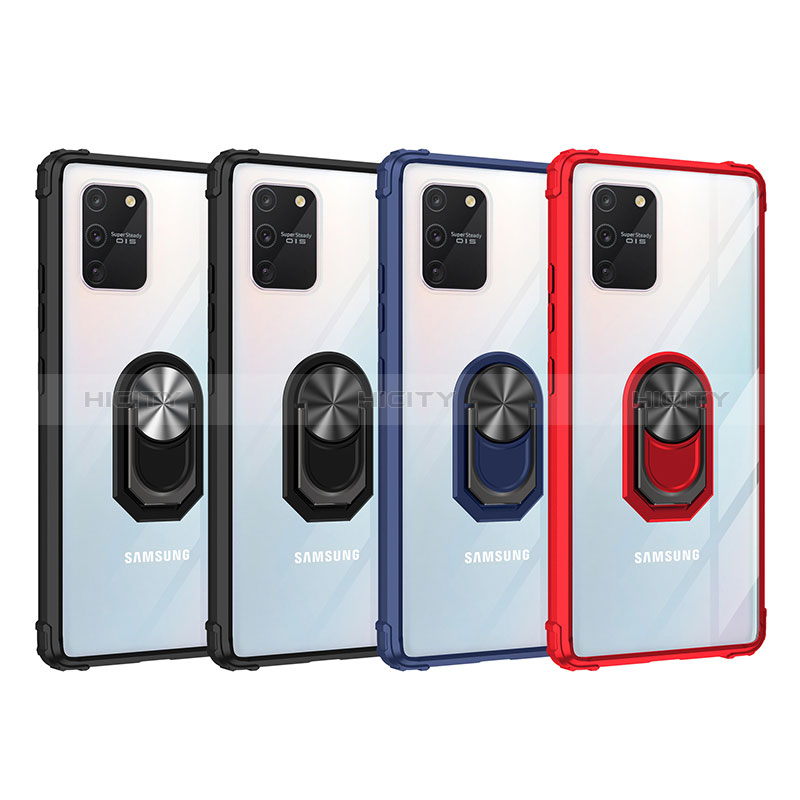 Coque Contour Silicone et Plastique Housse Etui Mat avec Magnetique Support Bague Anneau MQ2 pour Samsung Galaxy S10 Lite Plus