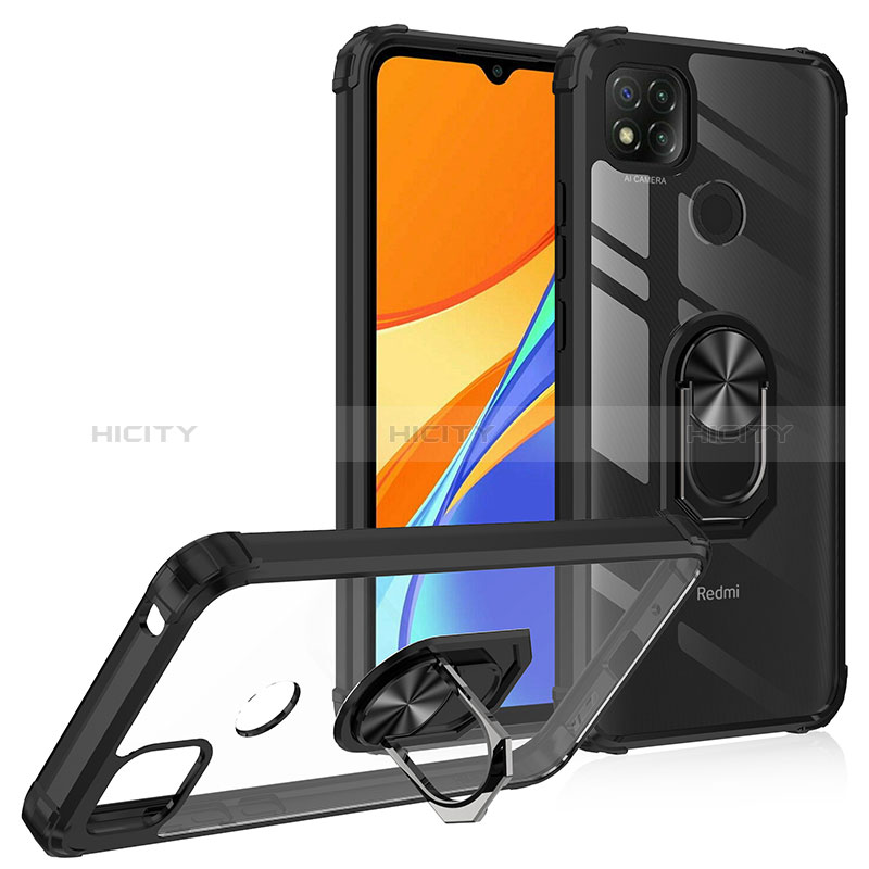 Coque Contour Silicone et Plastique Housse Etui Mat avec Magnetique Support Bague Anneau MQ2 pour Xiaomi POCO C31 Plus