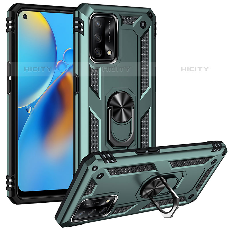 Coque Contour Silicone et Plastique Housse Etui Mat avec Magnetique Support Bague Anneau MQ3 pour Oppo Reno6 Lite Plus