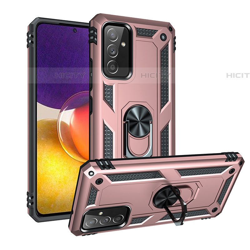 Coque Contour Silicone et Plastique Housse Etui Mat avec Magnetique Support Bague Anneau MQ3 pour Samsung Galaxy A05s Plus