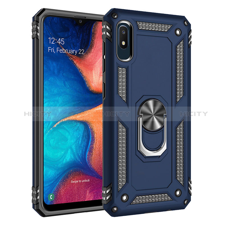 Coque Contour Silicone et Plastique Housse Etui Mat avec Magnetique Support Bague Anneau MQ3 pour Samsung Galaxy A10e Plus