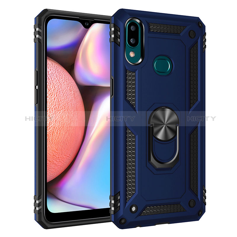 Coque Contour Silicone et Plastique Housse Etui Mat avec Magnetique Support Bague Anneau MQ3 pour Samsung Galaxy A10s Plus