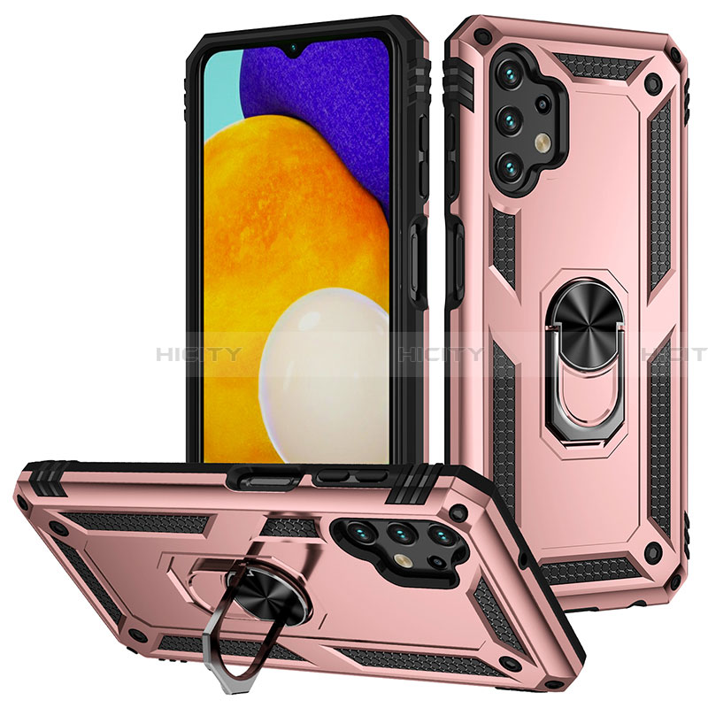 Coque Contour Silicone et Plastique Housse Etui Mat avec Magnetique Support Bague Anneau MQ3 pour Samsung Galaxy A13 4G Plus