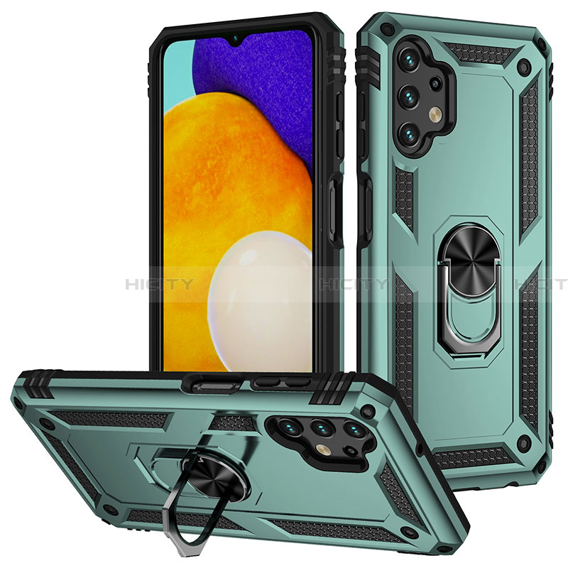 Coque Contour Silicone et Plastique Housse Etui Mat avec Magnetique Support Bague Anneau MQ3 pour Samsung Galaxy A13 4G Plus