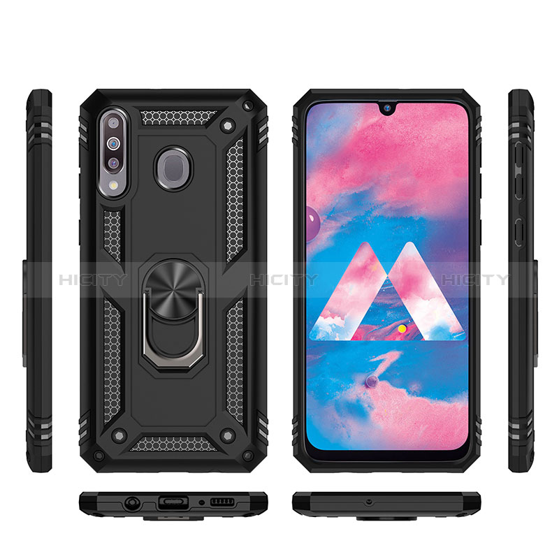 Coque Contour Silicone et Plastique Housse Etui Mat avec Magnetique Support Bague Anneau MQ3 pour Samsung Galaxy A40s Plus