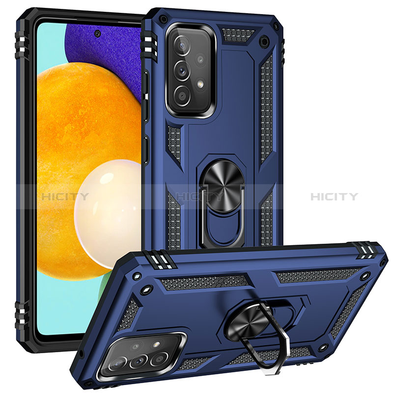 Coque Contour Silicone et Plastique Housse Etui Mat avec Magnetique Support Bague Anneau MQ3 pour Samsung Galaxy A52s 5G Plus