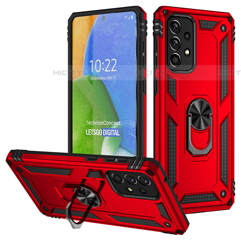 Coque Contour Silicone et Plastique Housse Etui Mat avec Magnetique Support Bague Anneau MQ3 pour Samsung Galaxy A73 5G Plus