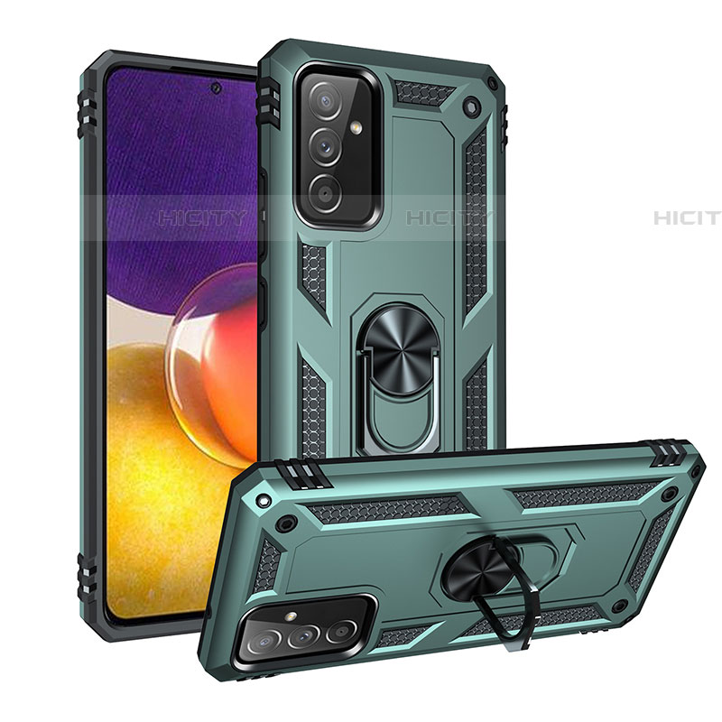 Coque Contour Silicone et Plastique Housse Etui Mat avec Magnetique Support Bague Anneau MQ3 pour Samsung Galaxy A82 5G Plus