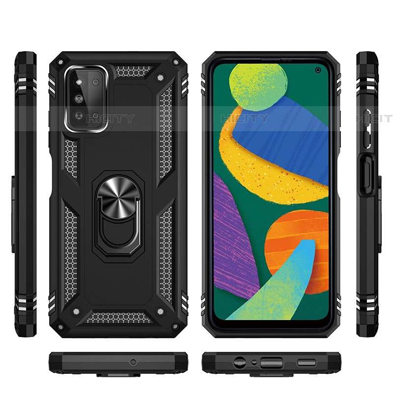 Coque Contour Silicone et Plastique Housse Etui Mat avec Magnetique Support Bague Anneau MQ3 pour Samsung Galaxy F52 5G Plus