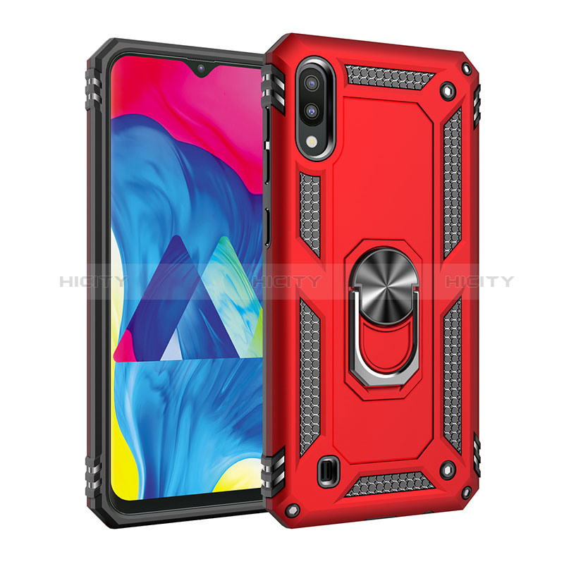 Coque Contour Silicone et Plastique Housse Etui Mat avec Magnetique Support Bague Anneau MQ3 pour Samsung Galaxy M10 Plus